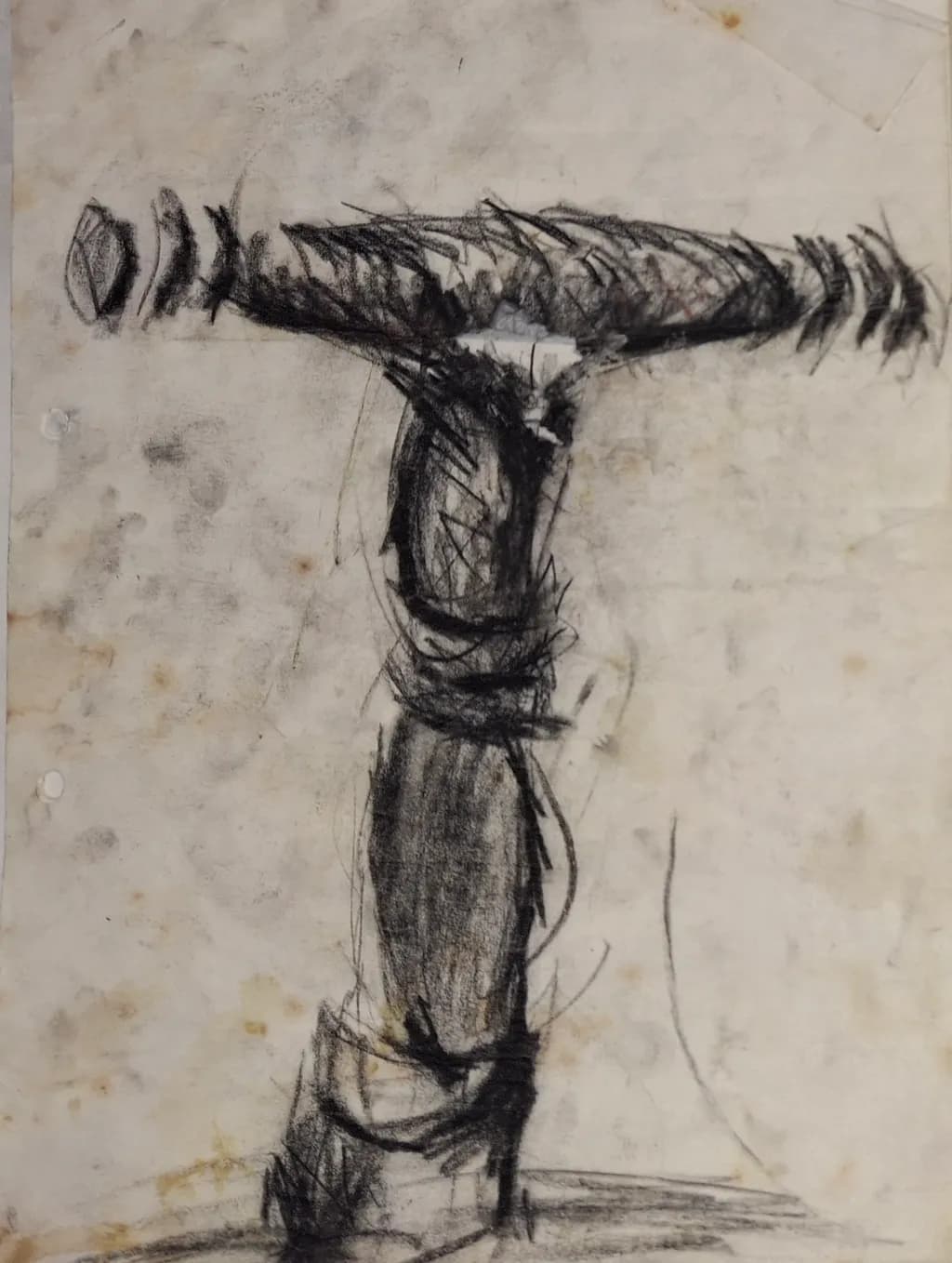Ethereal Tension: The Balance of Form and Shadow in Charcoal Artistry