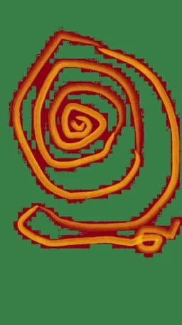 a fractured Fibonacci spiral