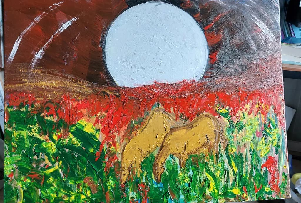 Moonlit Horsescape