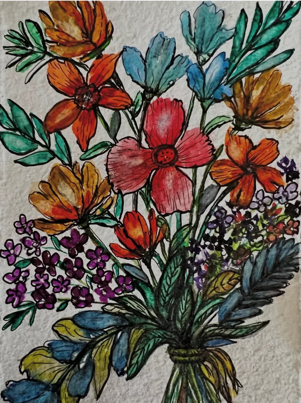 Vibrant Floral Symphony: A Colorful Bouquet of Nature's Beauty