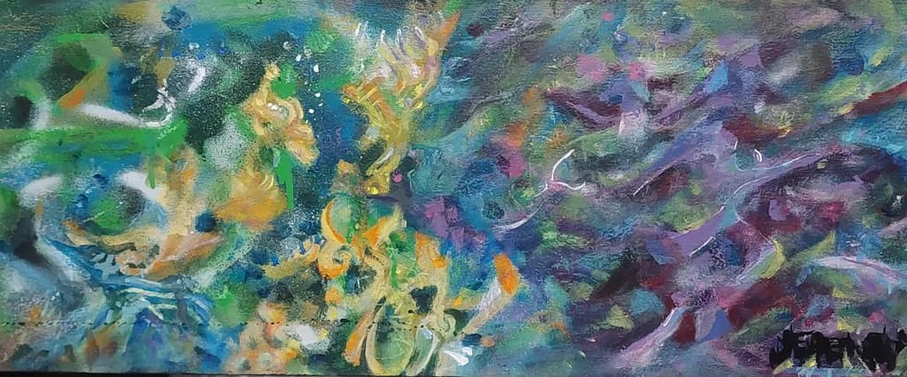 Whispers of the Ocean: A Vibrant Dance of Color and Emotion