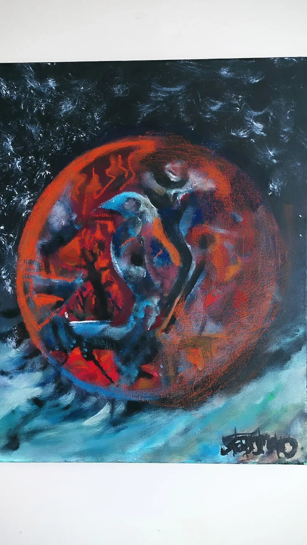Vibrant Whirlwind: An Abstract Dance of Color and Emotion