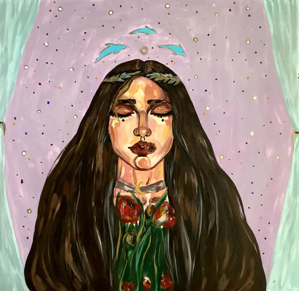 Whispers of Serenity: A Floral Portrait of Ethereal Beauty