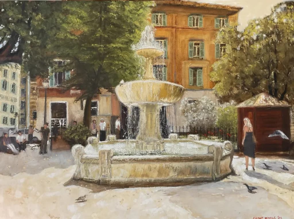 Whispers of the Fountain: A Serene Moment in the Heart of the City