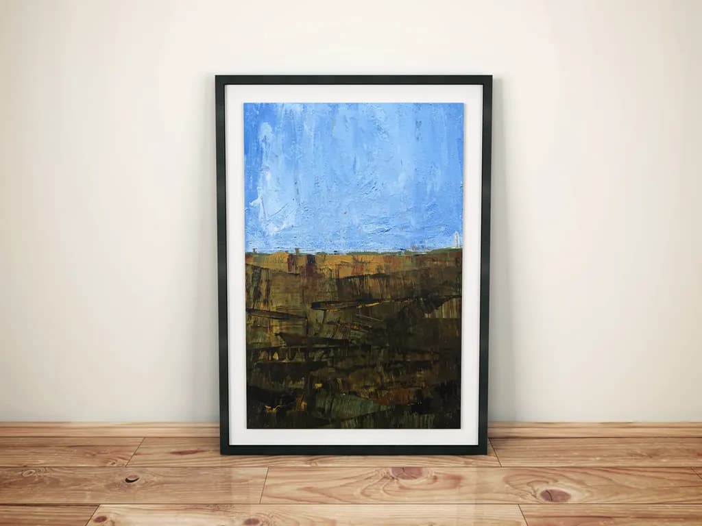 Serenity in Blue: A Contemporary Landscape Exploration