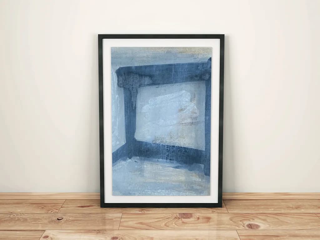 Whispers of Blue: An Abstract Journey Through Light and Space