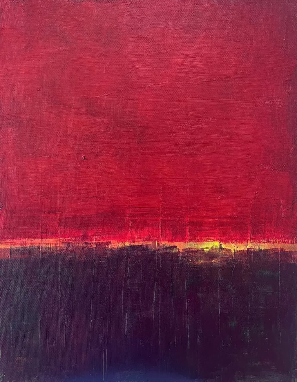 Crimson Horizon: A Dance of Vibrant Textures and Gradients