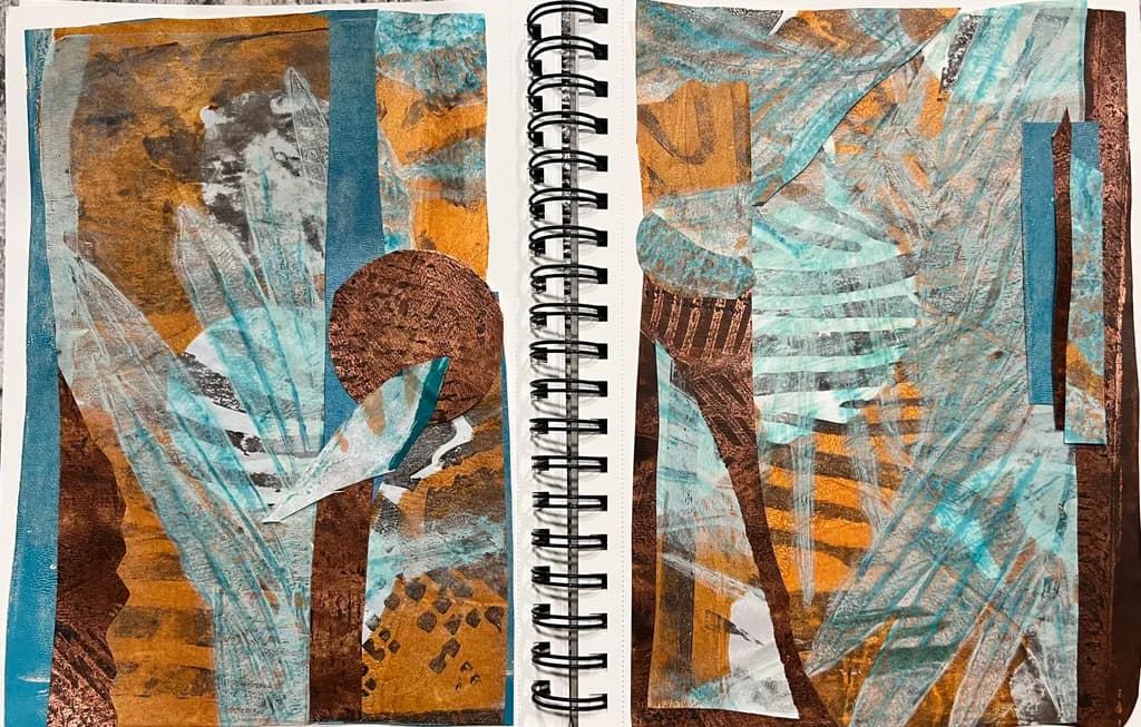Copper Leaf Collage