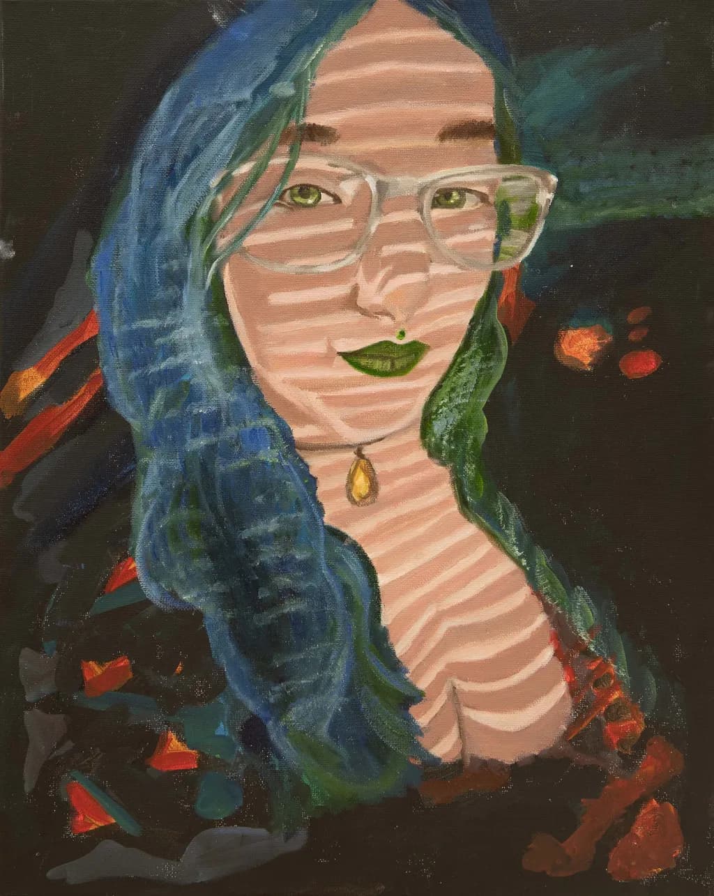Whispers of Color: A Self-Portrait in Shadows and Light