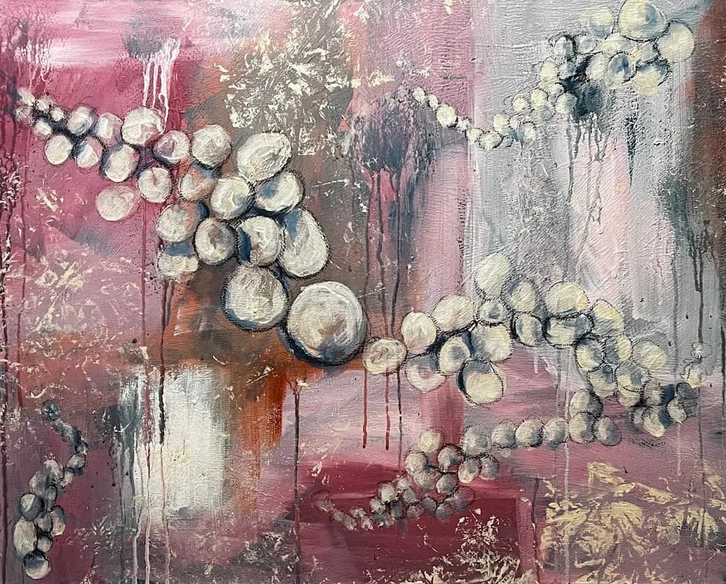 24x30 acrylic abstract. Organic Forms. #acrylicpainting#abstract#art