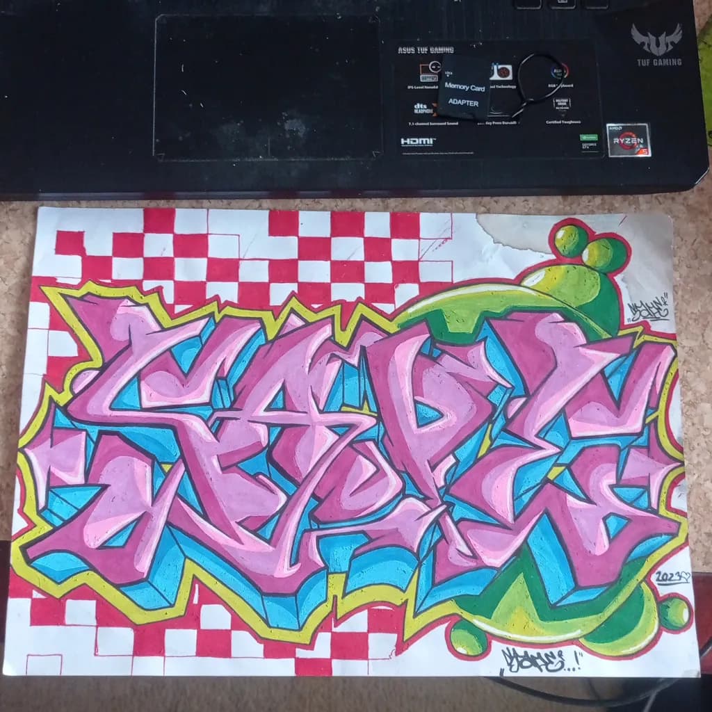 Vibrant Urban Expression: A Graffiti Journey Through Color and Form