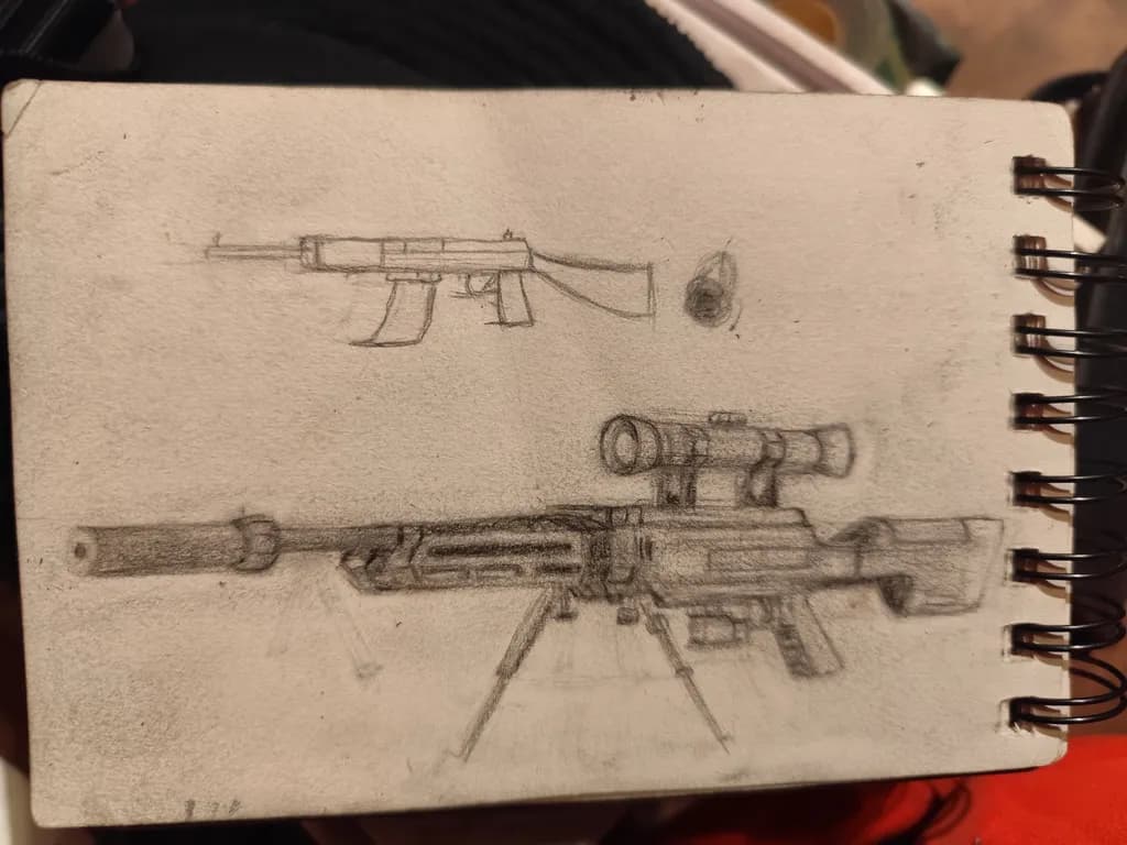 Precision in Sketch: A Study of Firearms Design and Detail