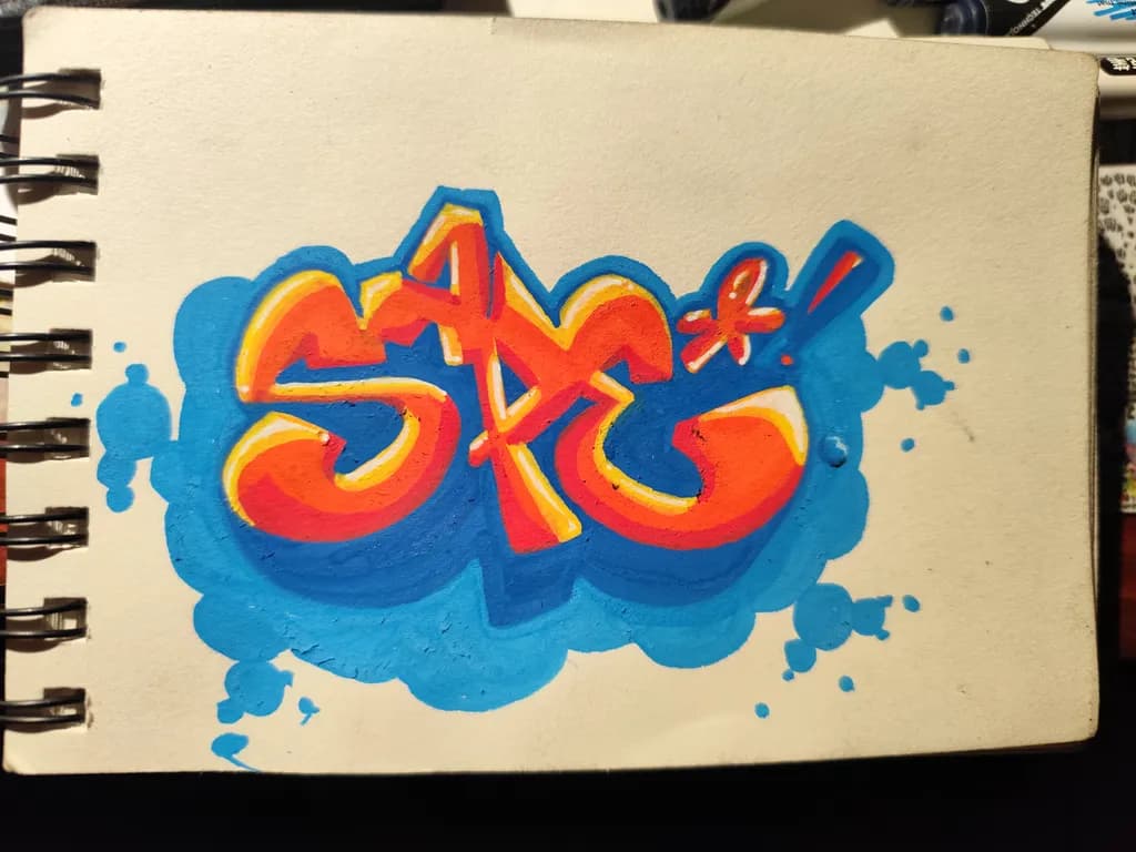 Vibrant Urban Expression: A Graffiti-Inspired Masterpiece in Bold Colors