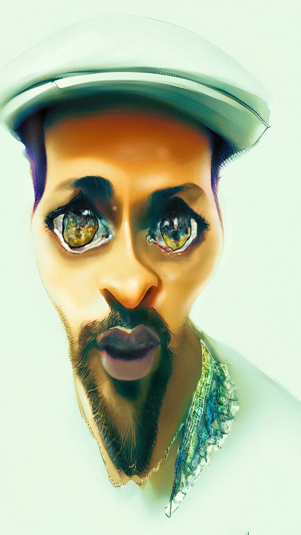 Surreal Reflections: An Abstract Portrait of Unique Expression