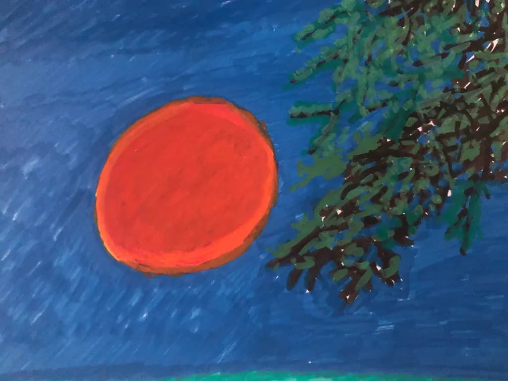 Vibrant Sunset Serenity: A Bold Embrace of Color and Nature