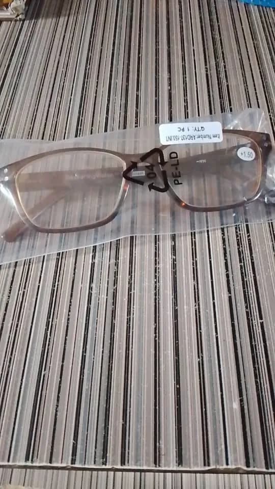 Elegant Brown Framed Reading Glasses in Protective Packaging