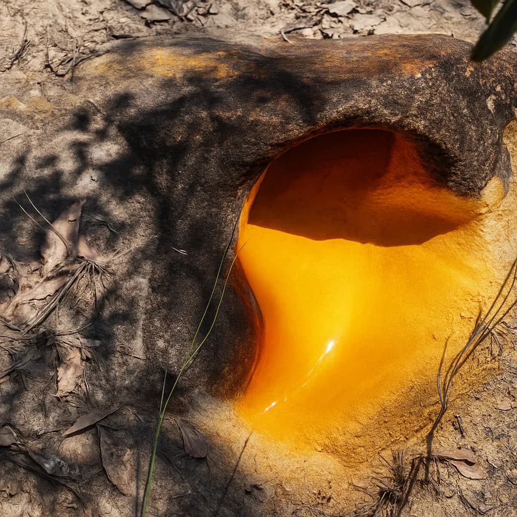 Golden Embrace: Nature's Liquid Light in Earth’s Canvas