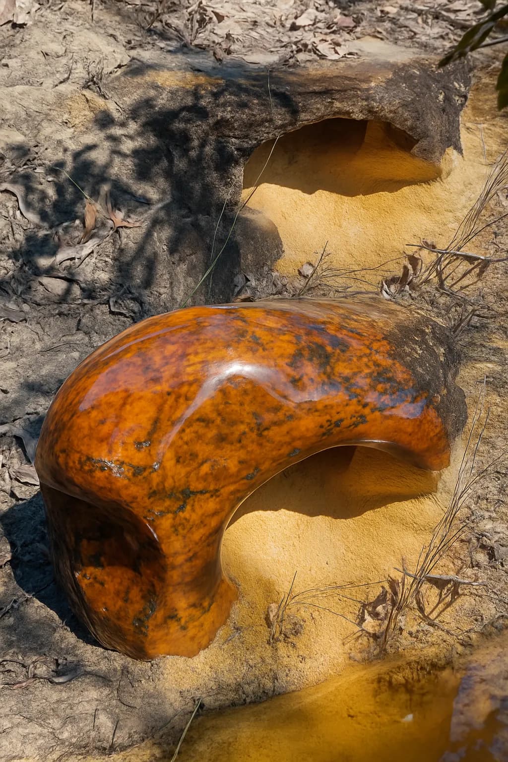 Amber Echoes: A Sculptural Harmony of Nature and Form
