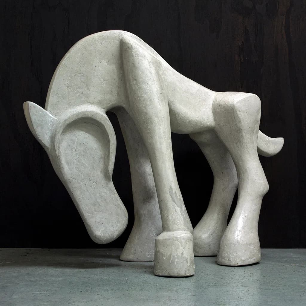 Whimsical Equine Elegance: A Modern Abstract Sculpture of Graceful Form and Design