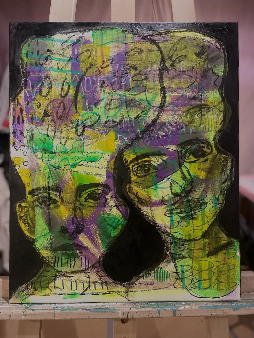 Whispers of Identity: A Colorful Exploration of Duality and Expression