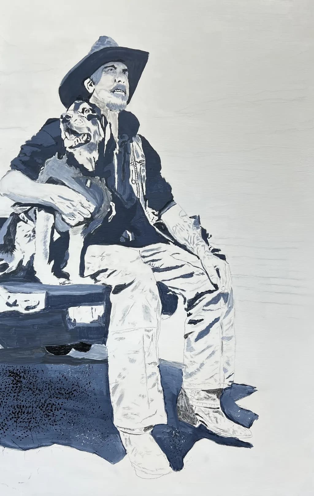 Cowboy and Dog Portrait