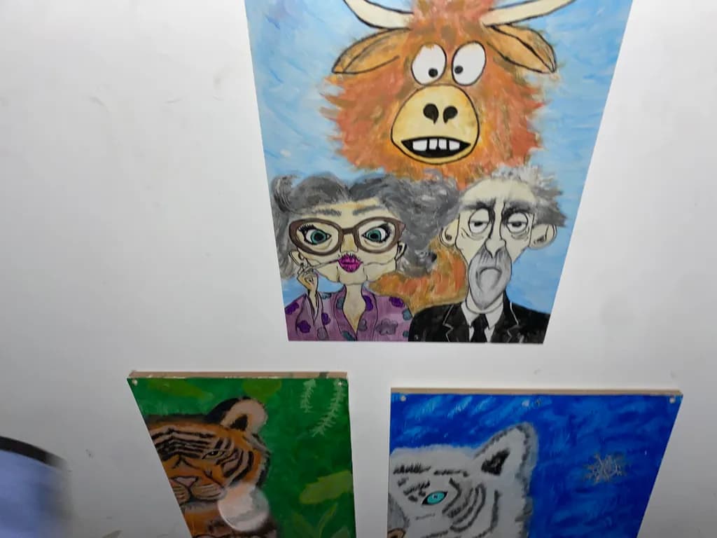 Whimsical Encounters: A Colorful Fusion of Characters and Creatures