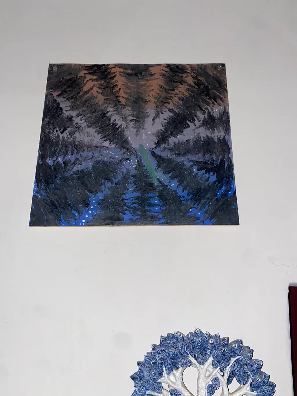 Whispers of the Blue Forest: An Abstract Journey Through Nature's Depths