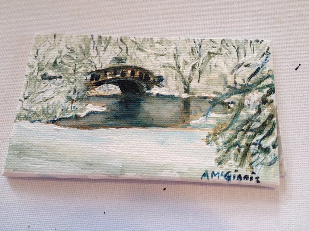 Whispers of Winter: A Serene Bridge Over Frozen Waters