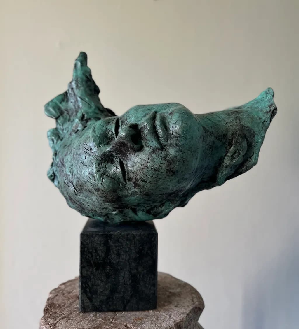 Whispers of Expression: A Contemporary Bronze Sculpture in Abstract Form
