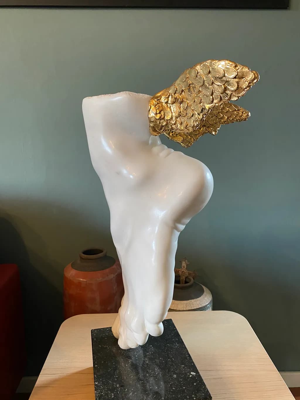 Ethereal Fusion: A Sculptural Dance of Marble and Gold