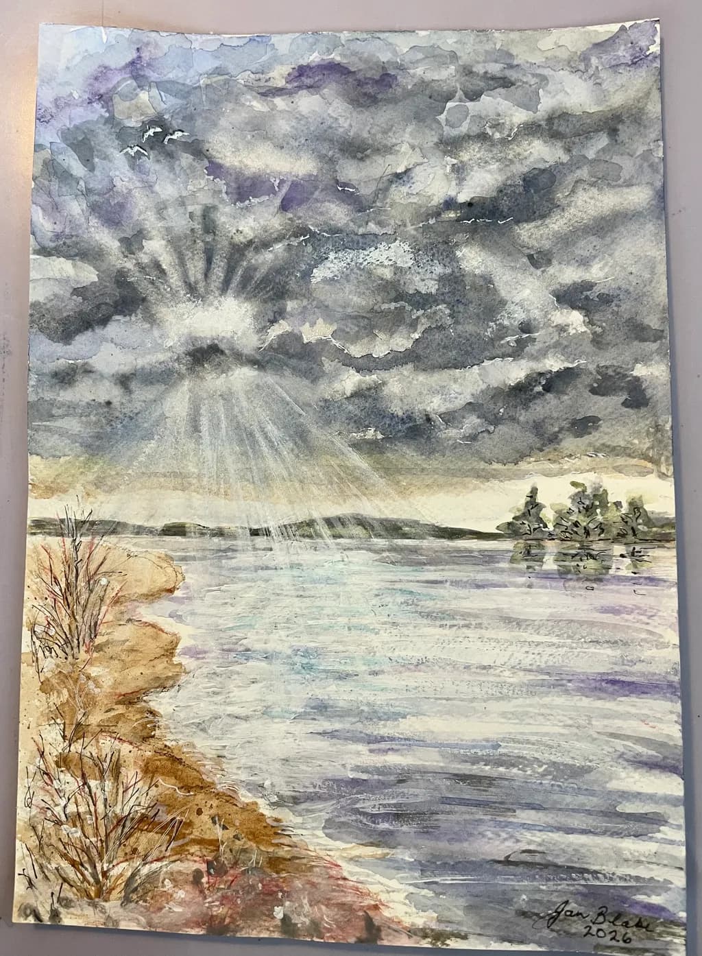 Lake Sunrise Rays