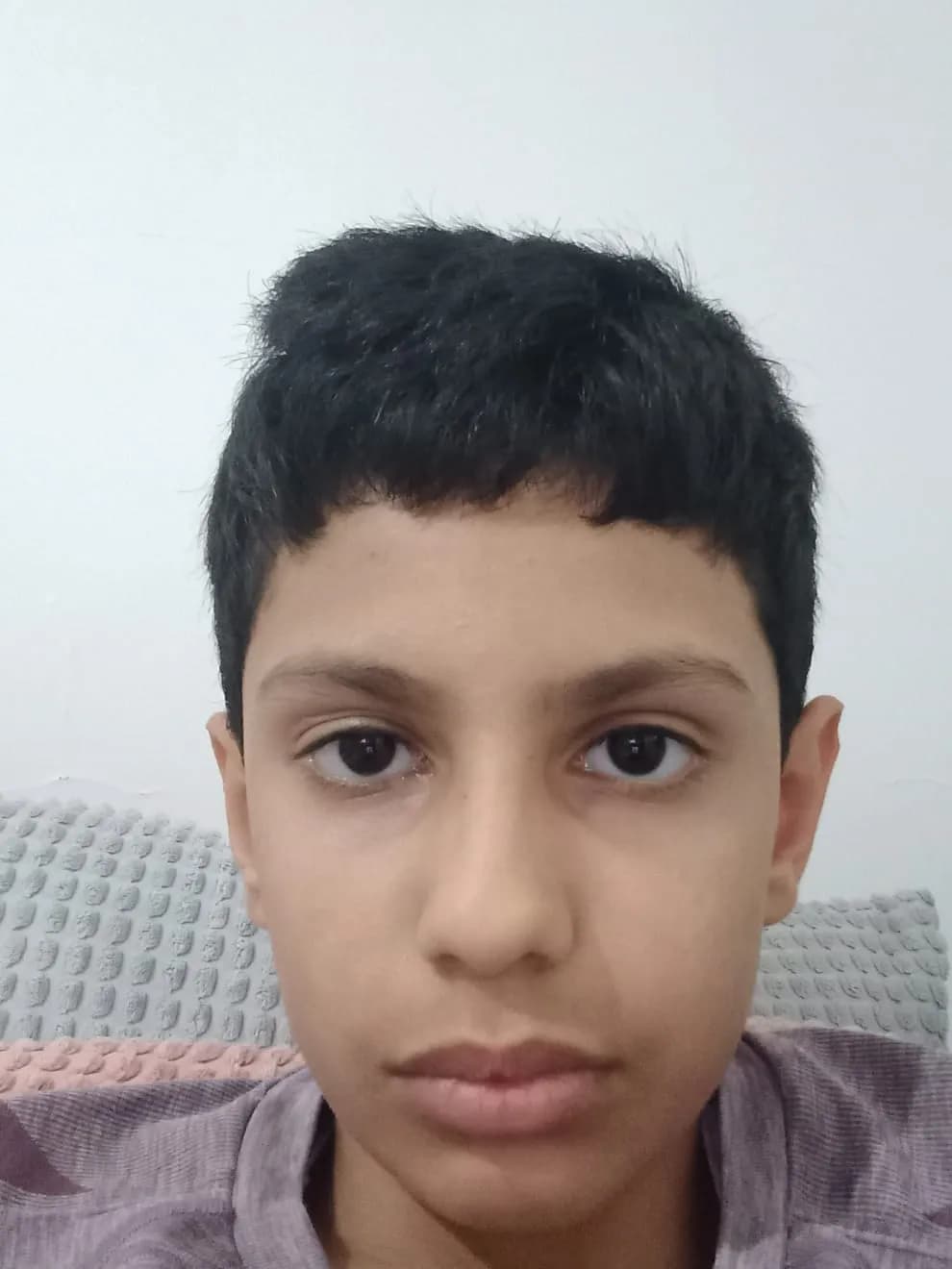 Serious Gaze: A Boy's Portrait of Contemplation