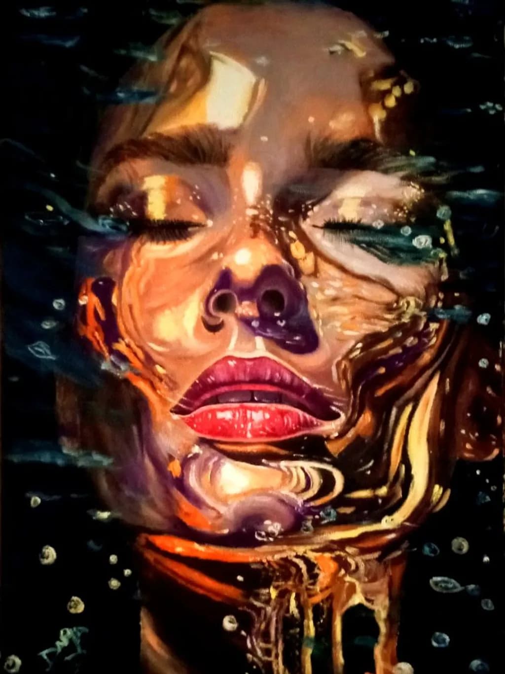 Submerged Face