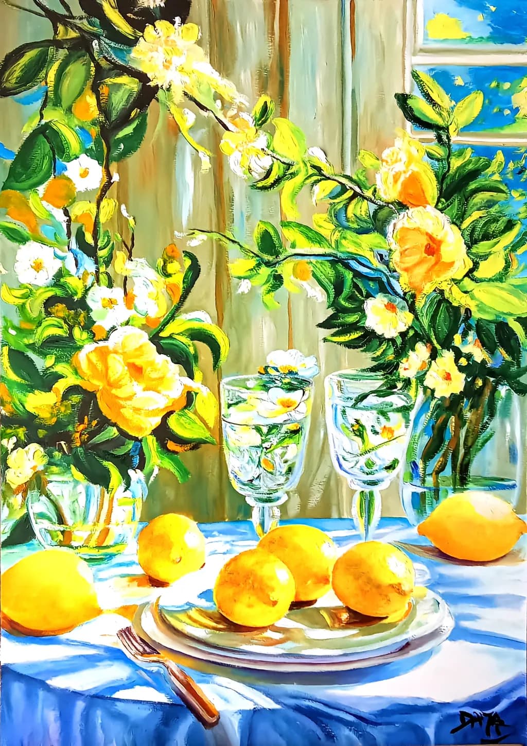 Lemon Table Still Life