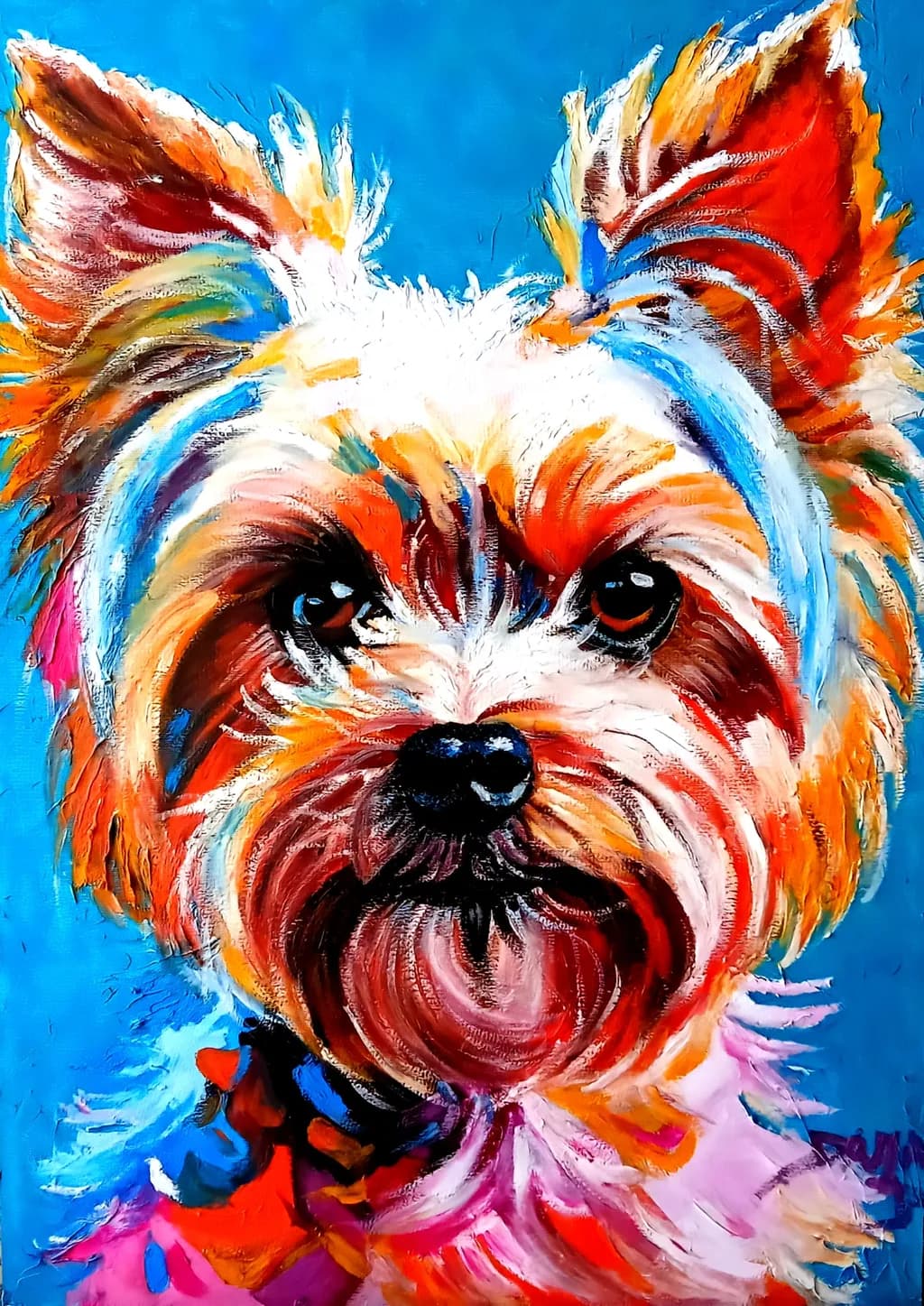 Colorful Dog Portrait