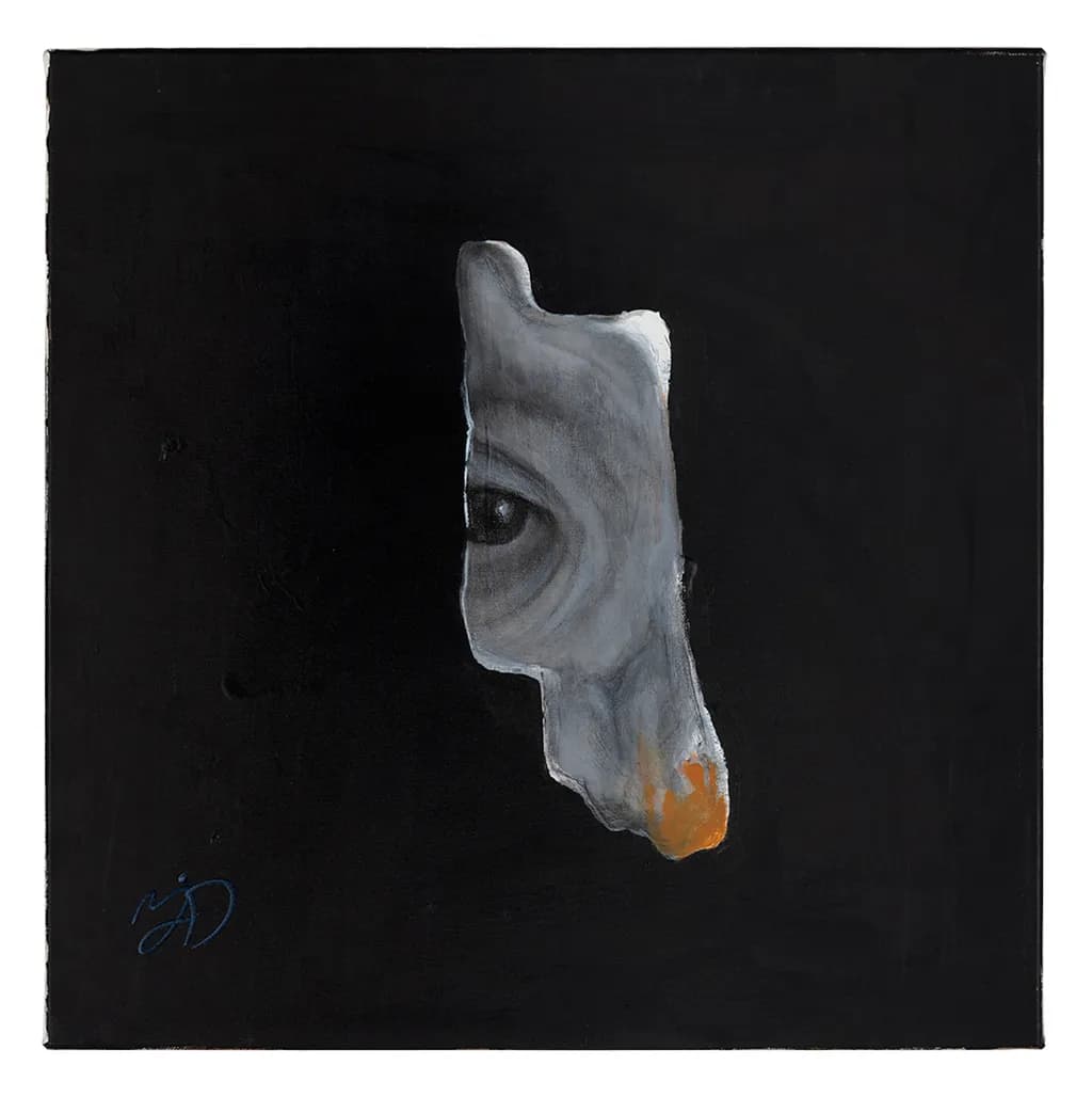 Whispers of Shadow: An Abstract Eye in Contrast