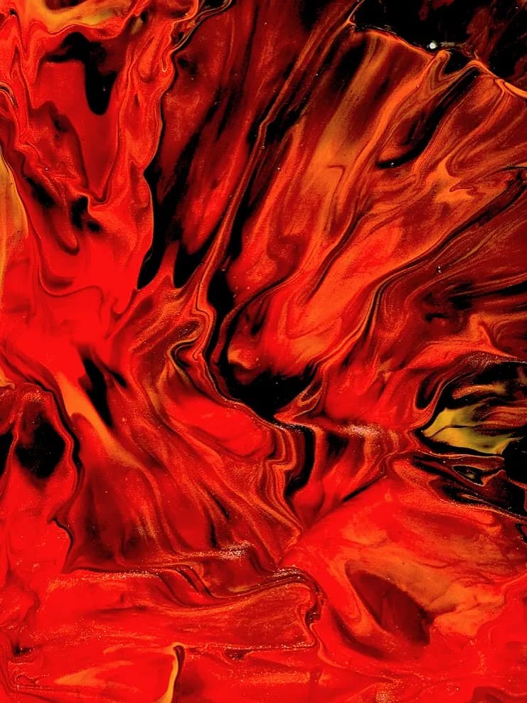 Crimson Whirl: A Dance of Fiery Emotions in Abstract Art