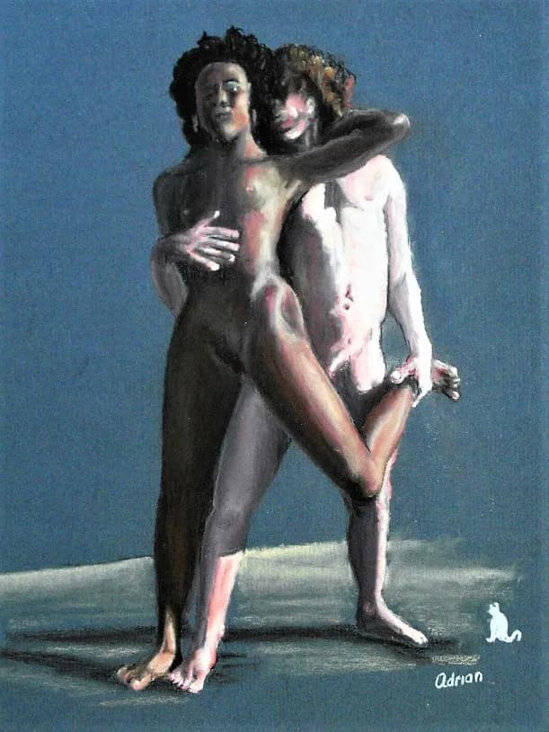 Embrace of Shadows: A Dance of Light and Form in Intimate Connection