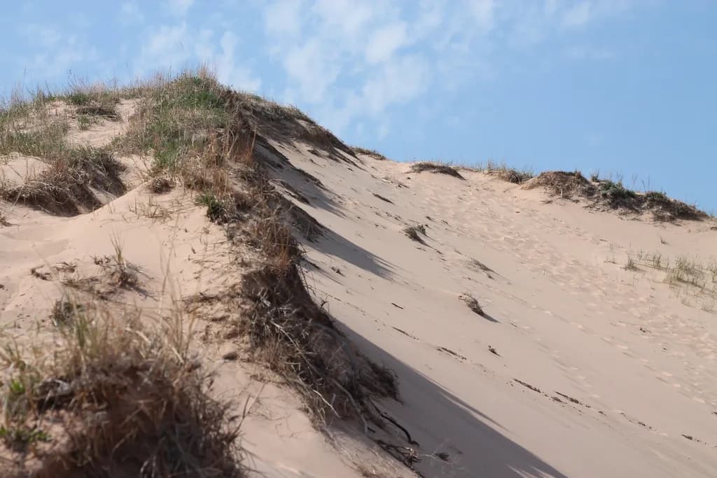 Whispers of the Dunes: A Serene Landscape of Sand and Sky