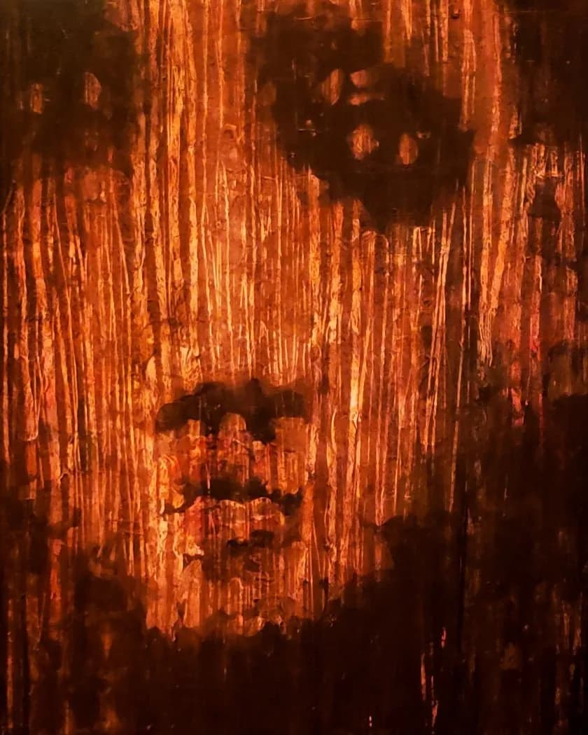 Whispers of the Past: A Portrait in Warm Hues and Textured Shadows
