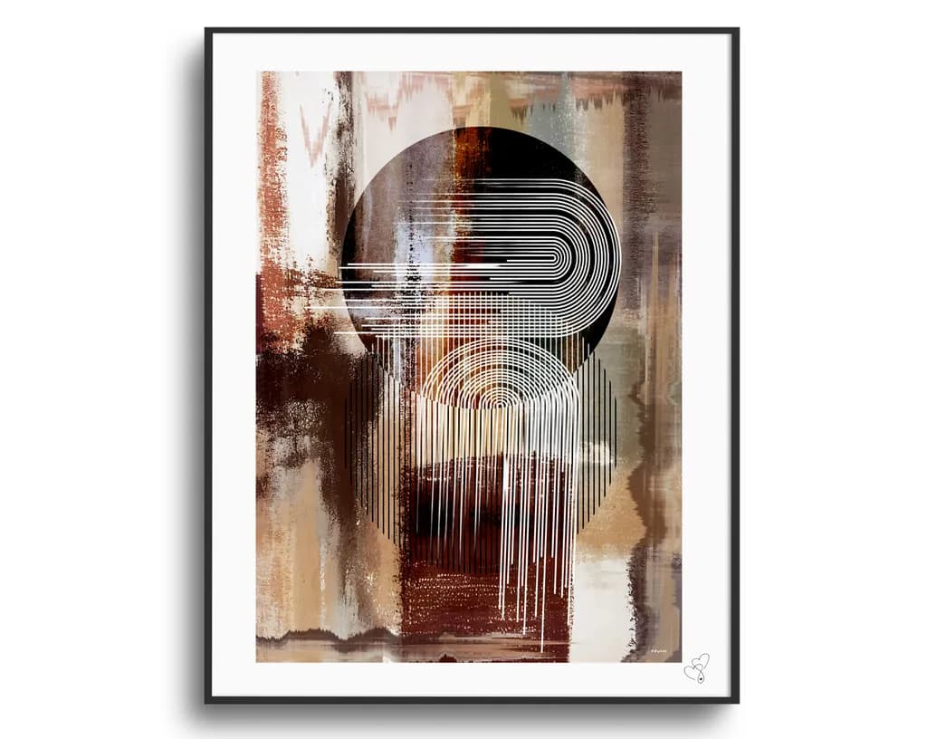 Geometric Harmony: A Dance of Texture and Contrast in Modern Abstract Art