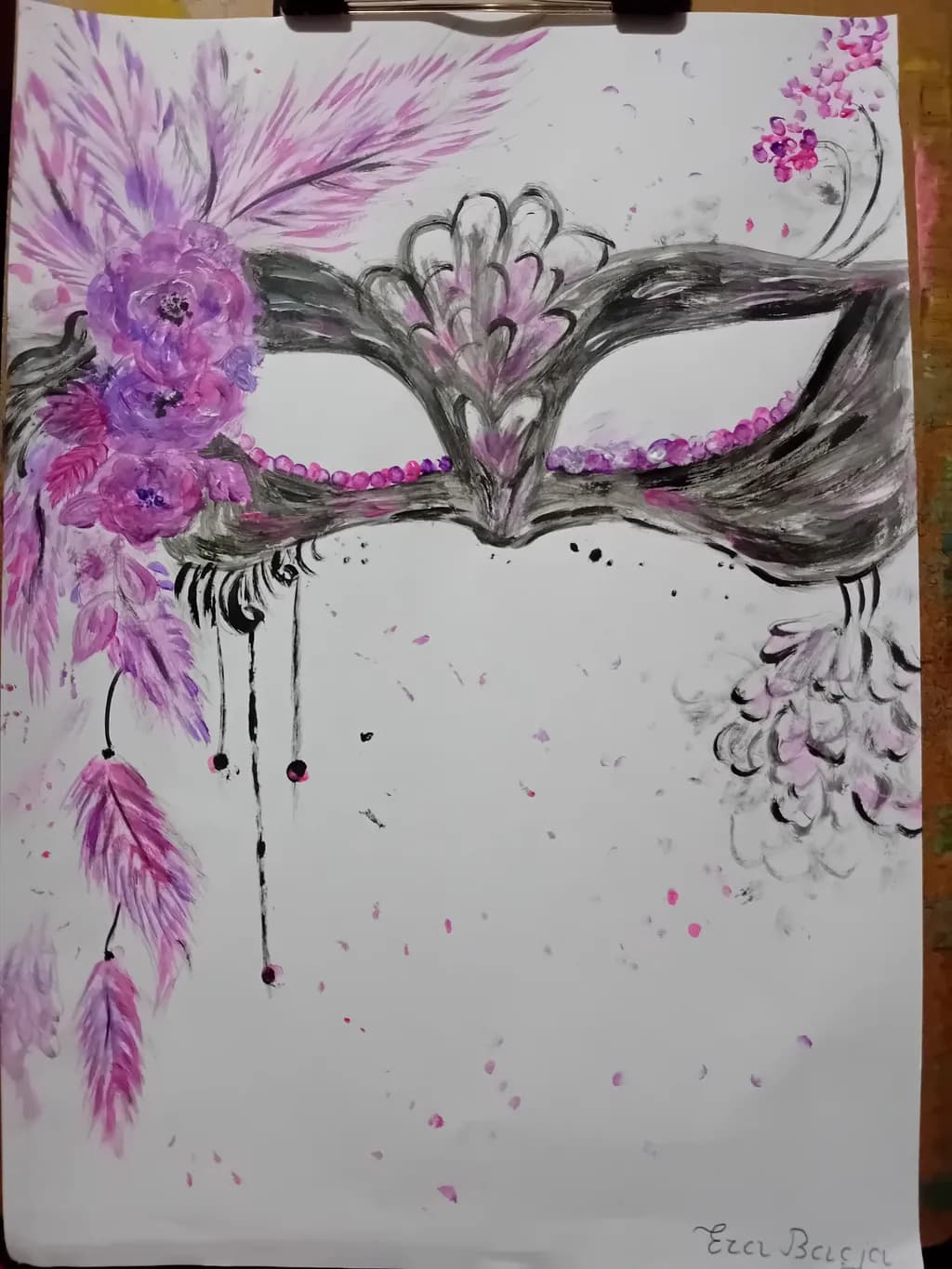 Whispers of Elegance: A Colorful Floral Mask Artistry