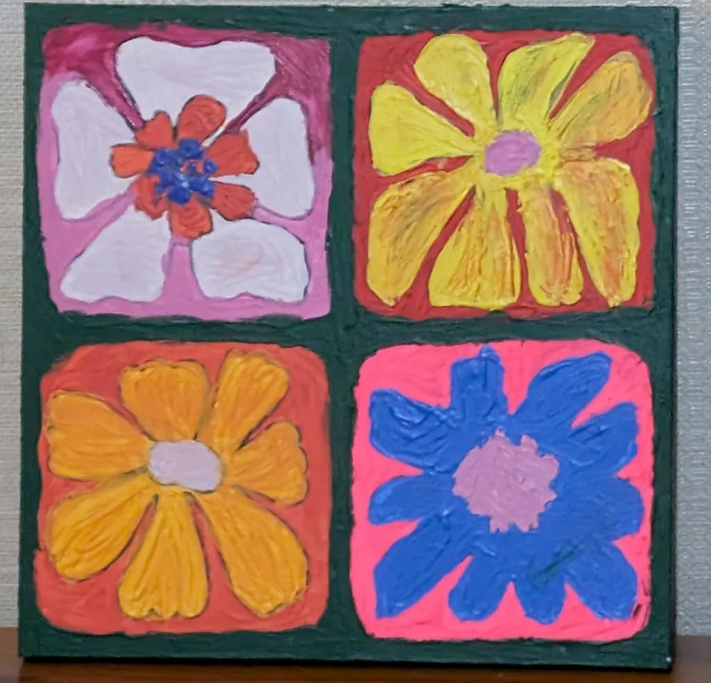 Vibrant Floral Mosaic: A Colorful Celebration of Nature's Beauty