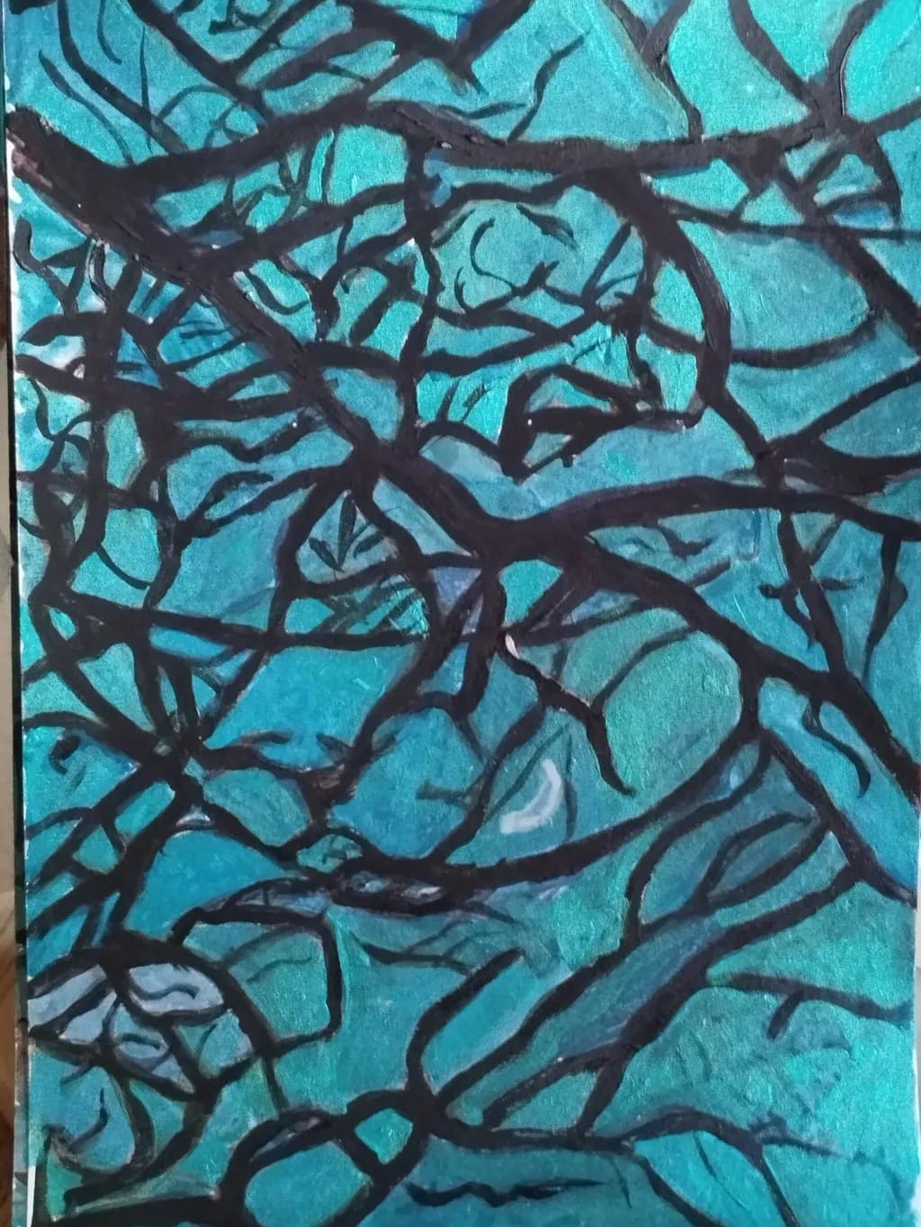 Whispers of the Deep: An Abstract Exploration of Organic Patterns in Blue Textures
