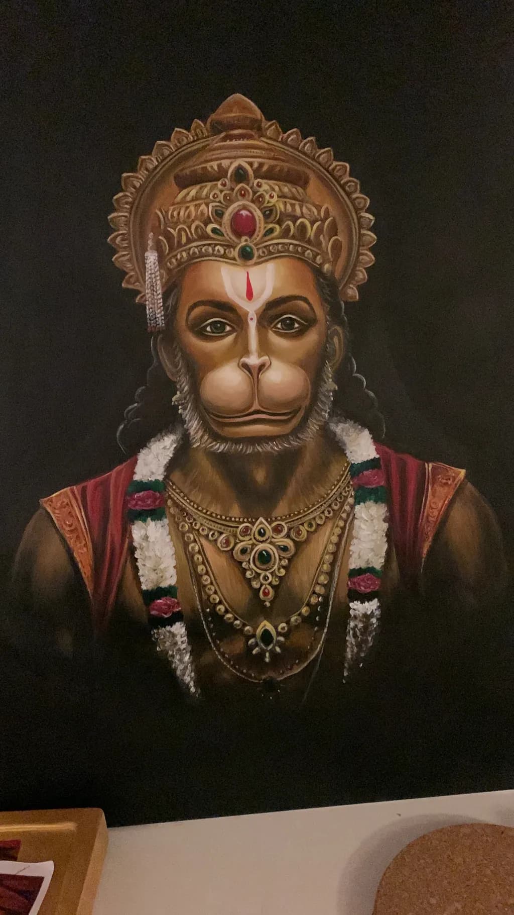 Divine Majesty: The Resplendent Portrait of Hanuman