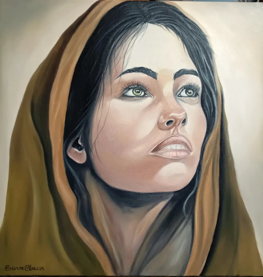 Whispers of Hope: A Portrait of Serenity and Contemplation