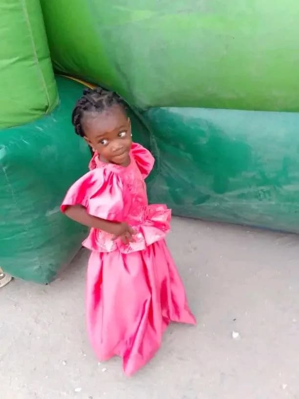 Whimsical Innocence: A Little Girl in a Pink Dress Amidst Playful Surroundings