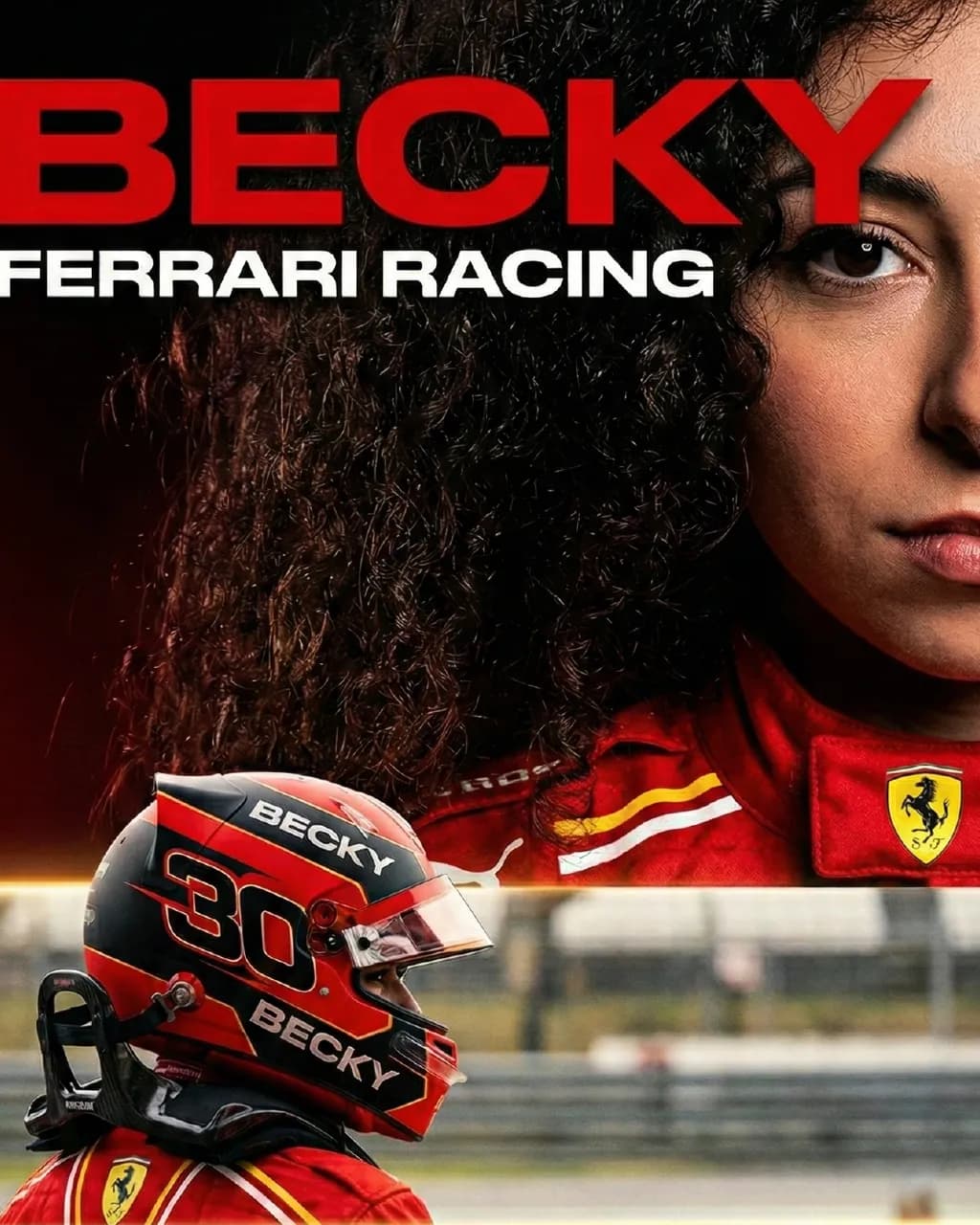 Becky in Ferrari Racing