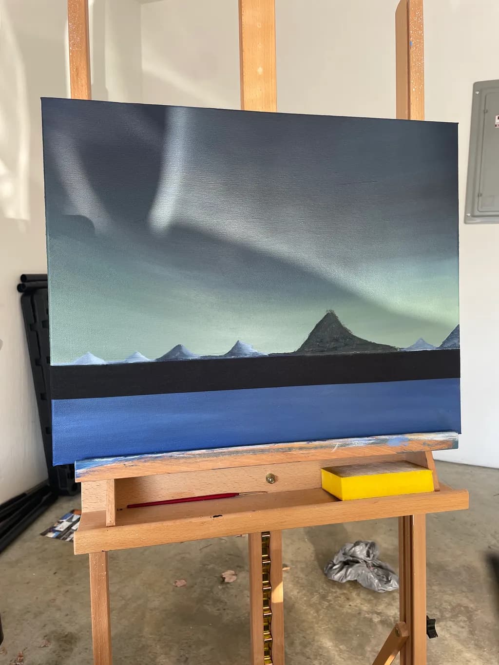 Whispers of the Northern Horizon: A Serene Landscape in Shades of Blue and Green