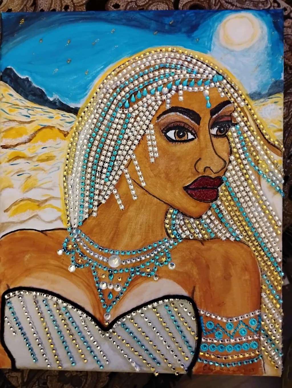 Radiant Elegance: A Jewel-Studded Portrait of Beauty and Grace